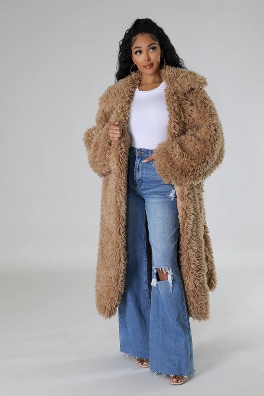 ATHINA Fuzzy Fur Winter Heavy Jacket - Bratty Luxe