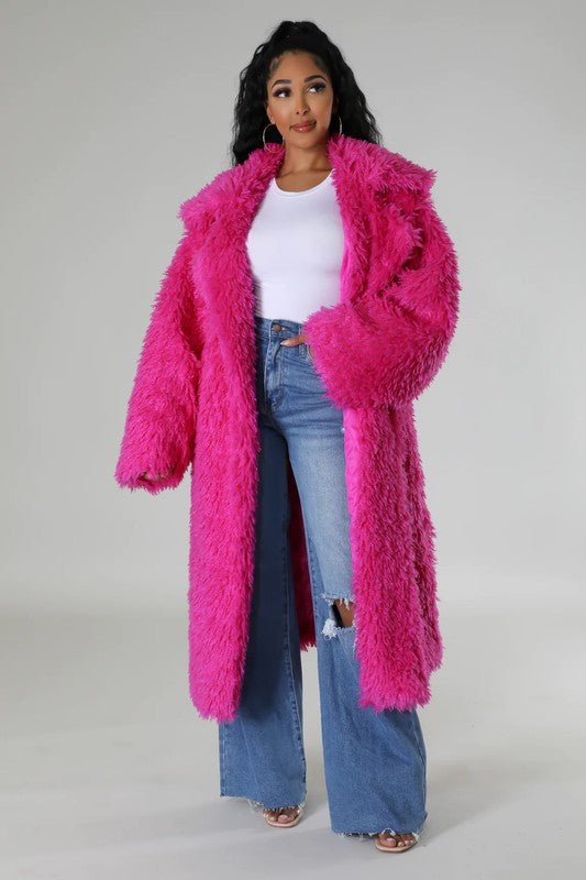 ATHINA Fuzzy Fur Winter Heavy Jacket - Bratty Luxe