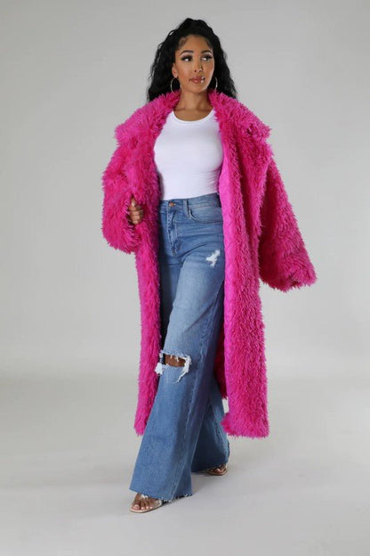 ATHINA Fuzzy Fur Winter Heavy Jacket - Bratty Luxe