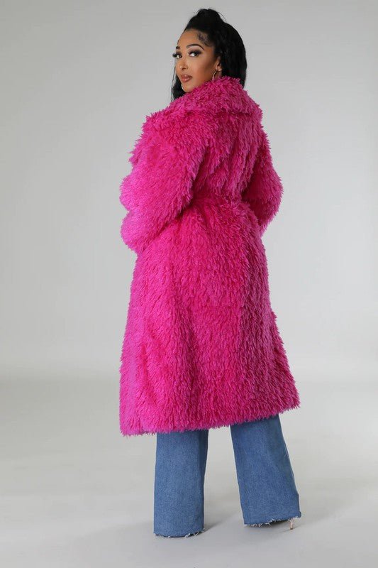 ATHINA Fuzzy Fur Winter Heavy Jacket - Bratty Luxe