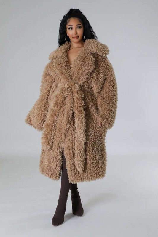 ATHINA Fuzzy Fur Winter Heavy Jacket - Bratty Luxe
