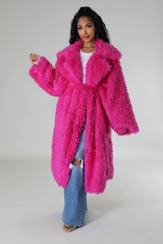 ATHINA Fuzzy Fur Winter Heavy Jacket - Bratty Luxe