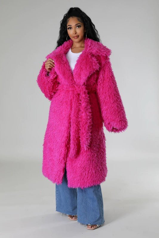 ATHINA Fuzzy Fur Winter Heavy Jacket - Bratty Luxe
