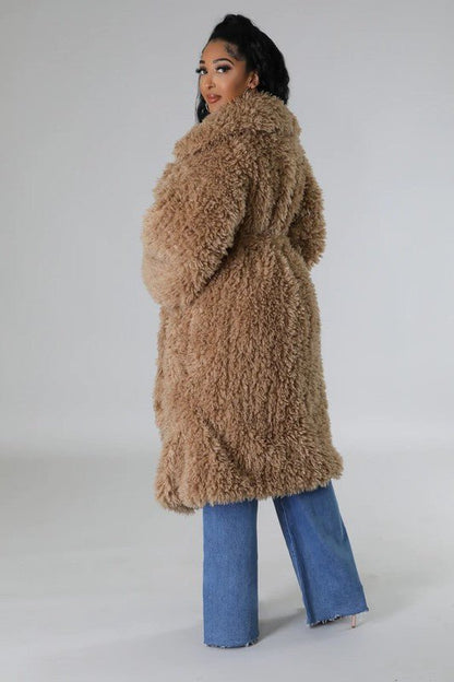ATHINA Fuzzy Fur Winter Heavy Jacket - Bratty Luxe