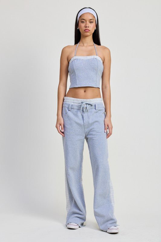DOUBLE WAIST STRAIGHT LEG PANTS - Bratty Luxe