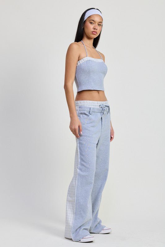 DOUBLE WAIST STRAIGHT LEG PANTS - Bratty Luxe