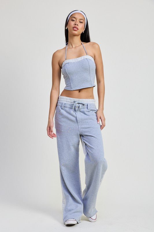 DOUBLE WAIST STRAIGHT LEG PANTS - Bratty Luxe