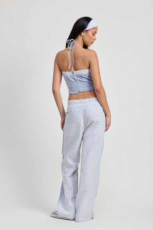 DOUBLE WAIST STRAIGHT LEG PANTS - Bratty Luxe
