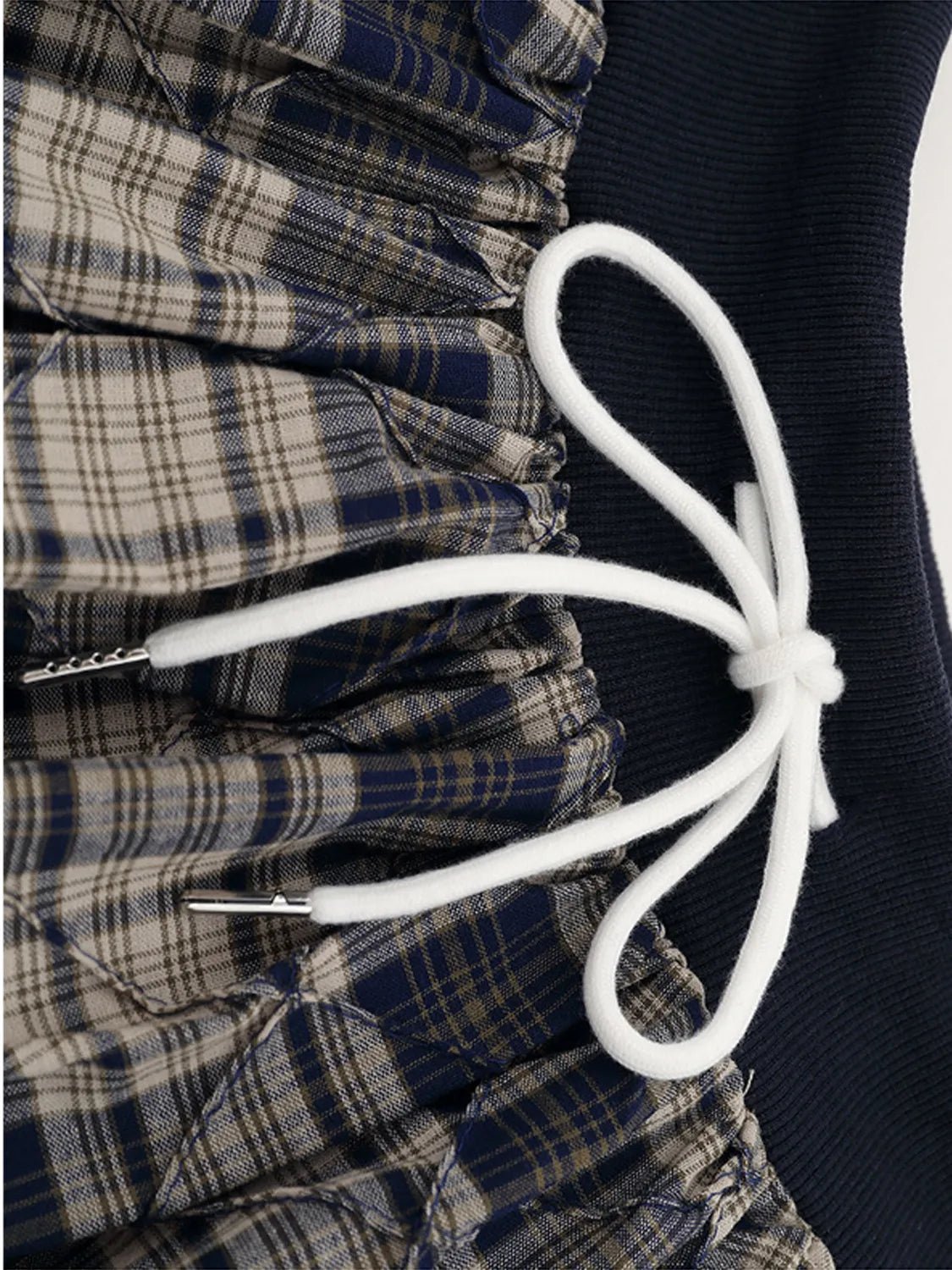 Drawstring Plaid Skort - Bratty Luxe