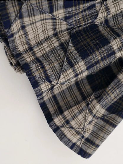 Drawstring Plaid Skort - Bratty Luxe