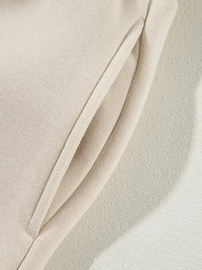 Drop Shoulder Zip Up Jacket and Drawstring Pants Active 2pcs Set - Bratty Luxe