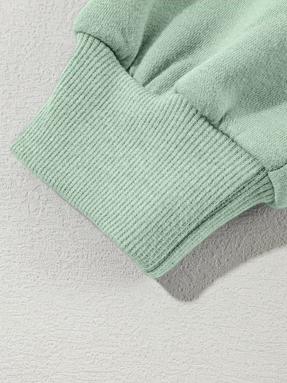 Drop Shoulder Zip Up Jacket and Drawstring Pants Active 2pcs Set - Bratty Luxe