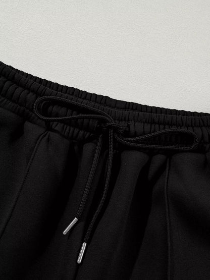 Drop Shoulder Zip Up Jacket and Drawstring Pants Active 2pcs Set - Bratty Luxe