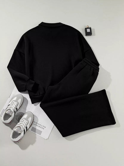 Drop Shoulder Zip Up Jacket and Drawstring Pants Active 2pcs Set - Bratty Luxe