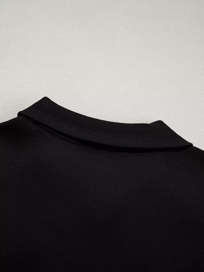 Drop Shoulder Zip Up Jacket and Drawstring Pants Active 2pcs Set - Bratty Luxe