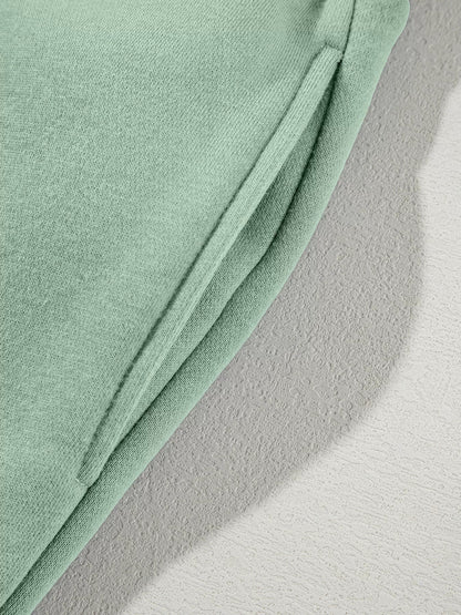 Drop Shoulder Zip Up Jacket and Drawstring Pants Active 2pcs Set - Bratty Luxe