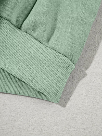 Drop Shoulder Zip Up Jacket and Drawstring Pants Active 2pcs Set - Bratty Luxe