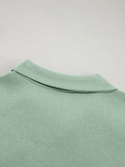 Drop Shoulder Zip Up Jacket and Drawstring Pants Active 2pcs Set - Bratty Luxe