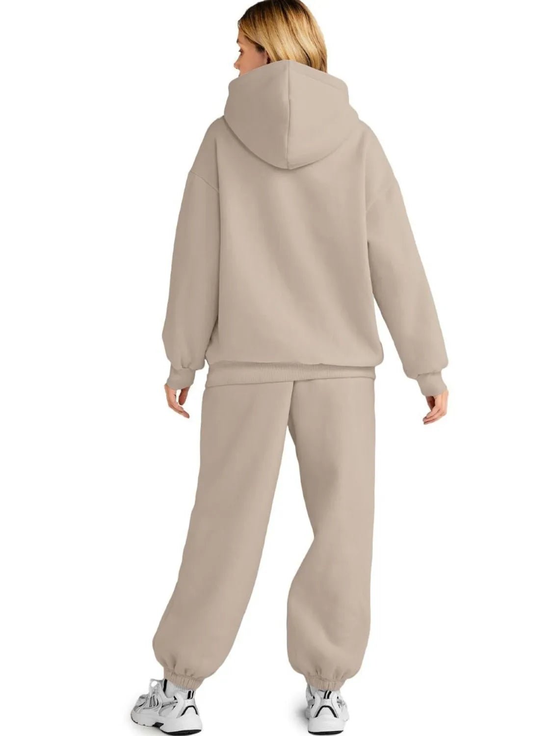 Full Size Kangaroo Pocket Hoodie and Joggers Set Plus Size - Bratty Luxe