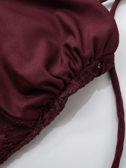 Lace Cutout Tie Shoulder Maxi Dress - Bratty Luxe