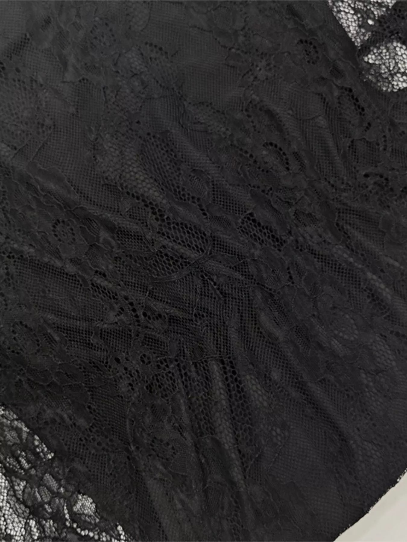 Lace Sheer Mock Neck Long Sleeve Maxi Dress - Bratty Luxe