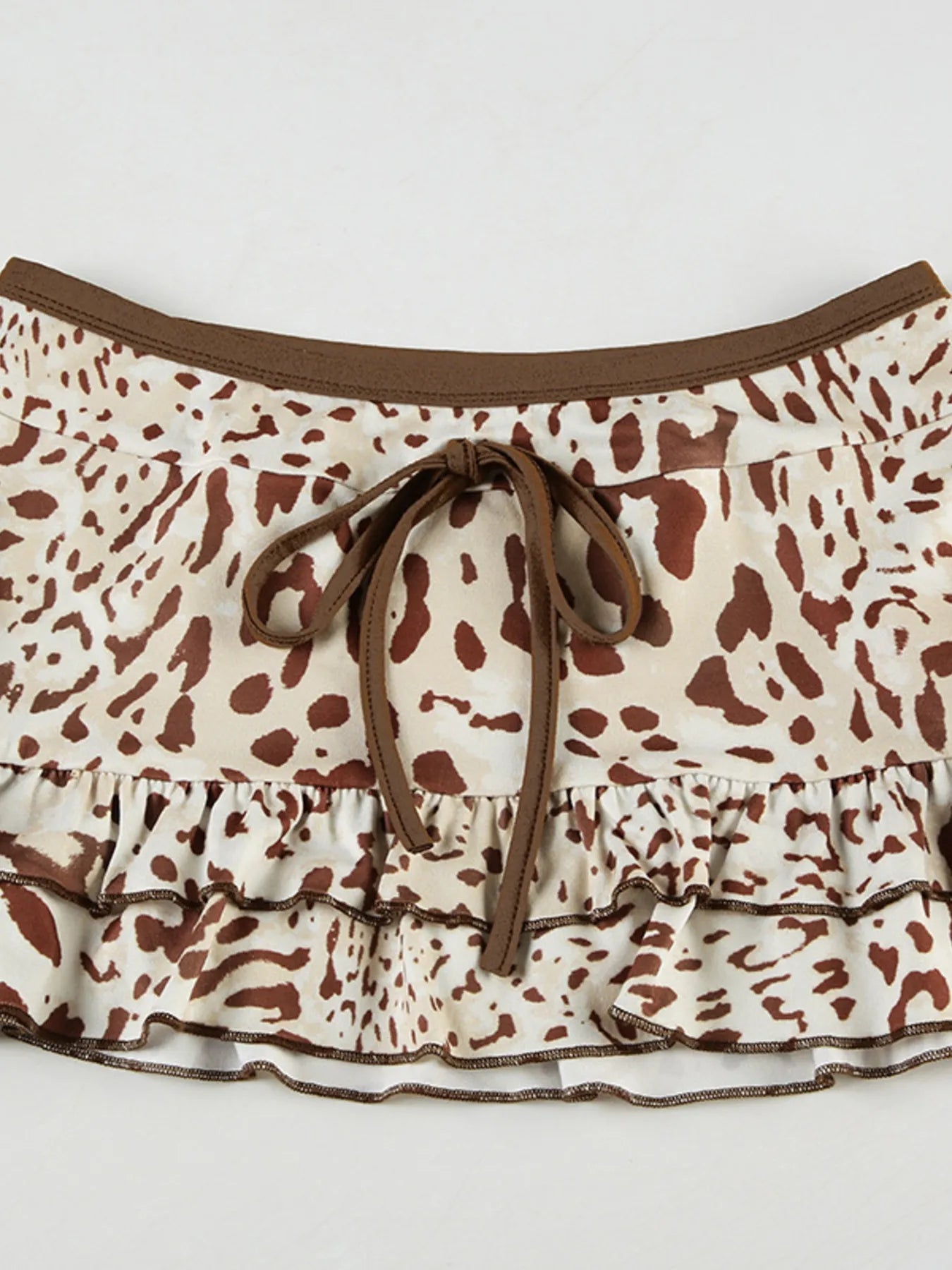 Leopard Print Strapless Top and Skirt Two - Piece Set - Bratty Luxe