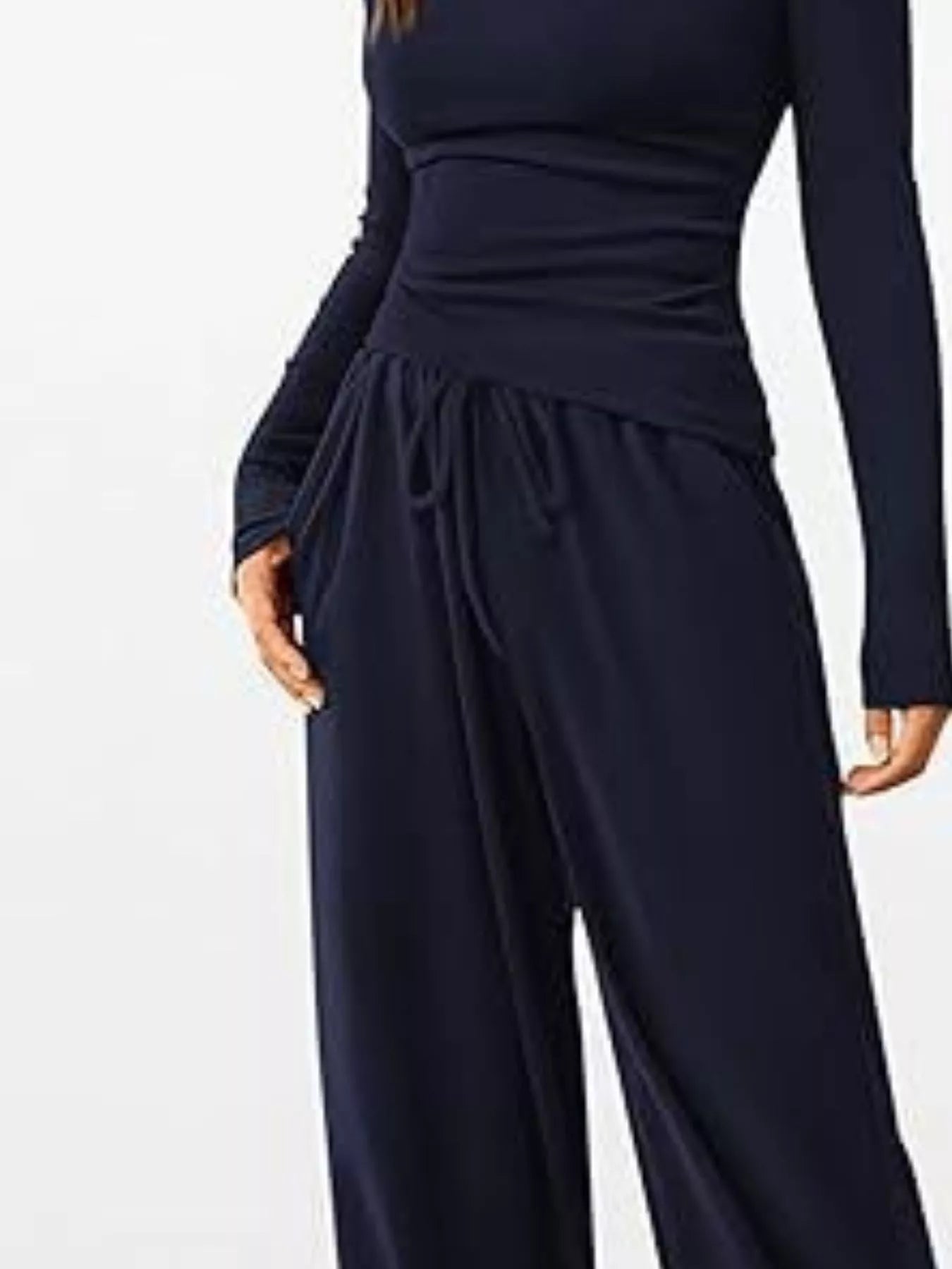 Long Sleeve Top and Wide Leg Pants Set - Bratty Luxe