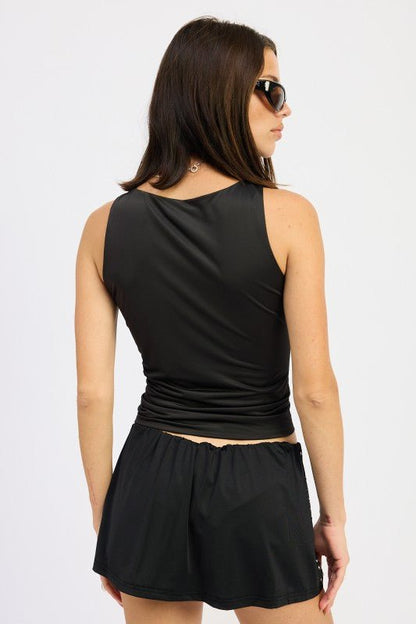 METAL HOTFIX KNIT TANK TOP - Bratty Luxe