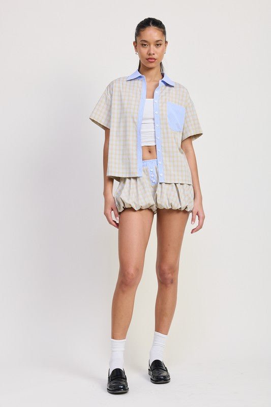 MIX MEDIA OVERSIZED SHIRT - Bratty Luxe