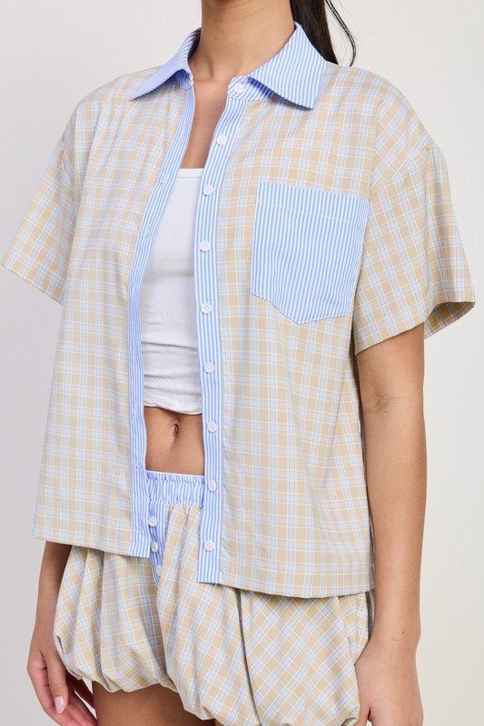 MIX MEDIA OVERSIZED SHIRT - Bratty Luxe