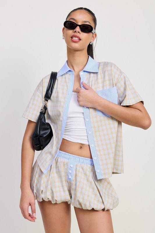 MIX MEDIA OVERSIZED SHIRT - Bratty Luxe