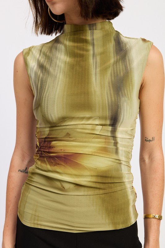 MOCK NECK MESH TOP - Bratty Luxe