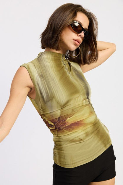 MOCK NECK MESH TOP - Bratty Luxe