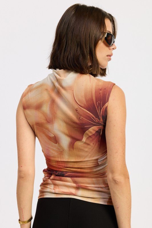 MOCK NECK MESH TOP - Bratty Luxe