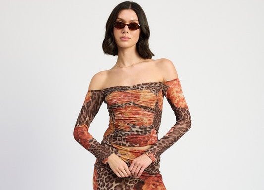 PRINTED MESH MAXI SKIRT - Bratty Luxe