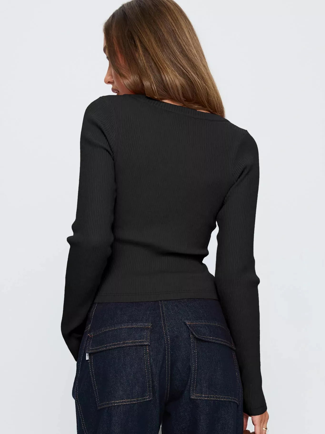 Ribbed Knit Button - Down Cardigan - Bratty Luxe