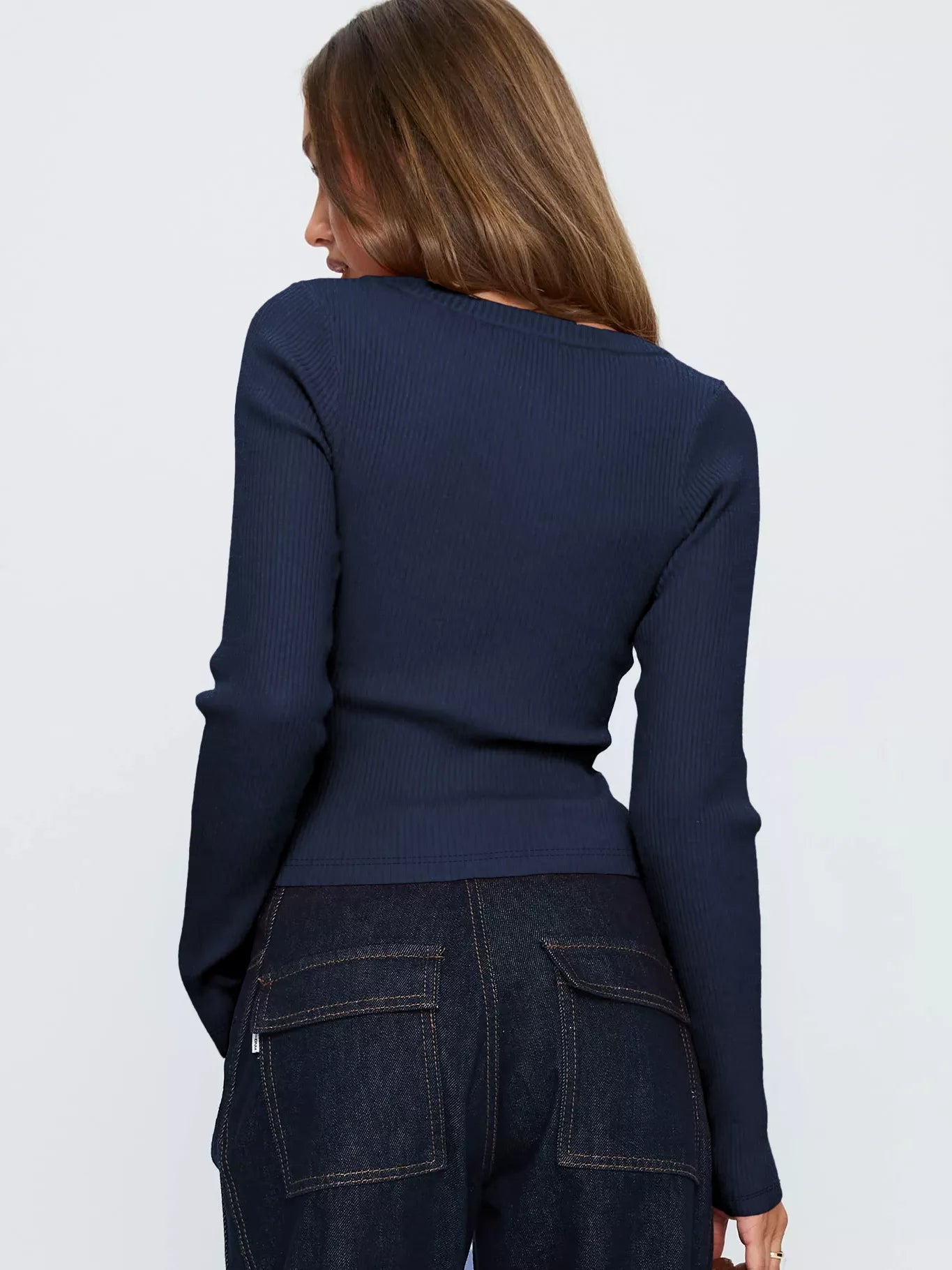 Ribbed Knit Button - Down Cardigan - Bratty Luxe