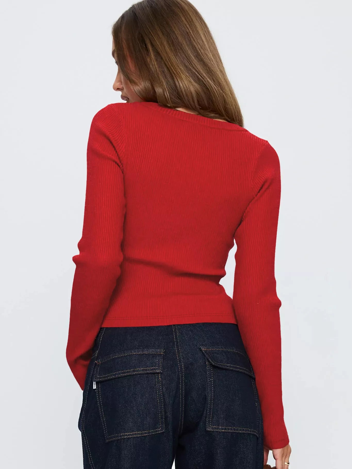 Ribbed Knit Button - Down Cardigan - Bratty Luxe