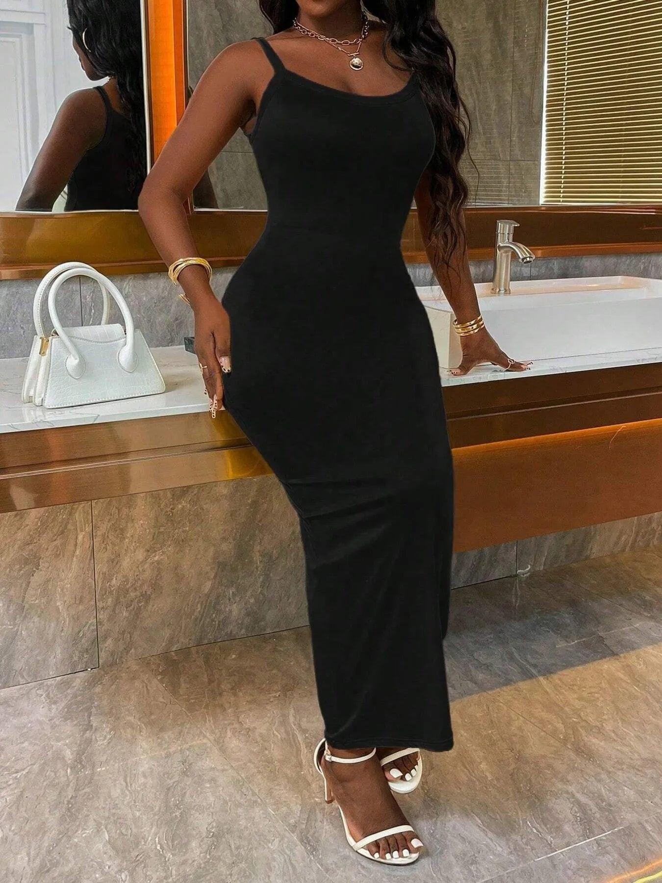 Scoop Neck Maxi Cami Dress - Bratty Luxe