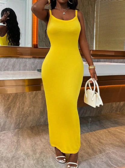 Scoop Neck Maxi Cami Dress - Bratty Luxe