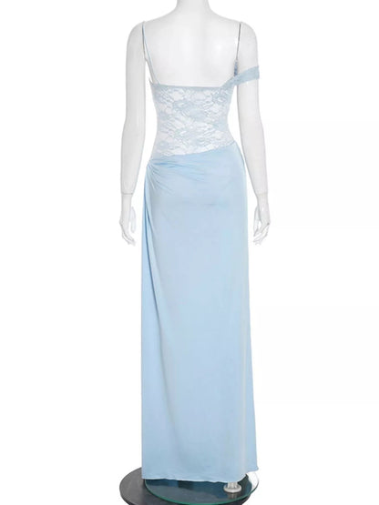 Split Lace Bodice Maxi Dress - Bratty Luxe