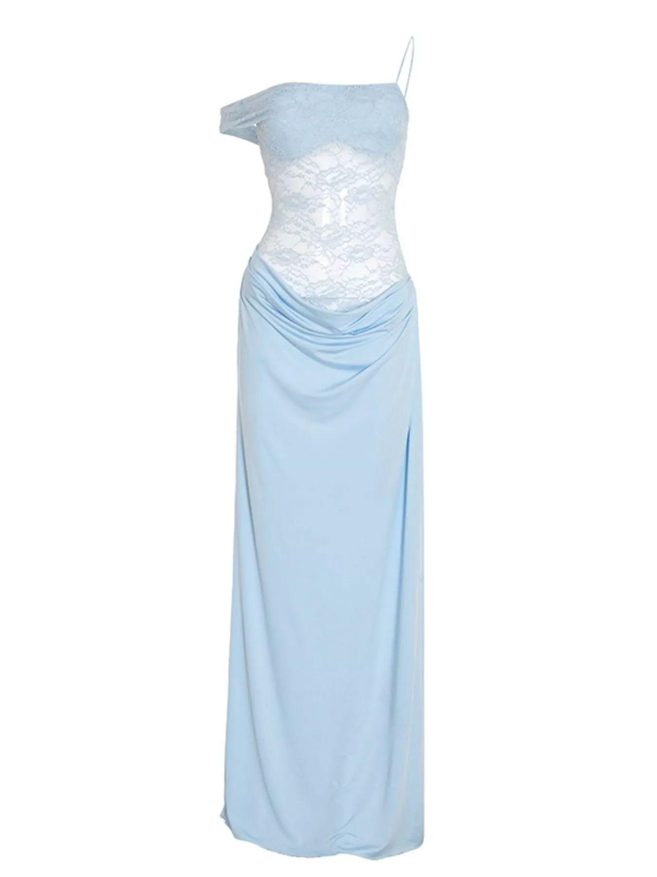 Split Lace Bodice Maxi Dress - Bratty Luxe