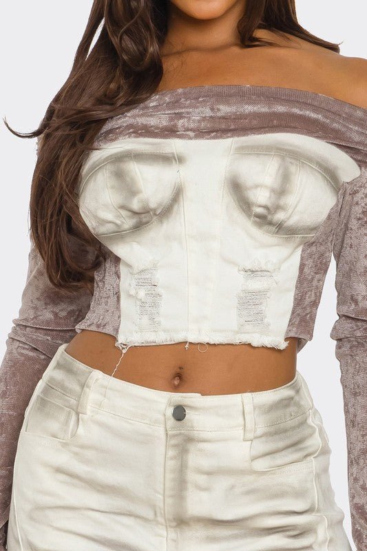 Velvet - Denim Fusion Set - Bratty Luxe