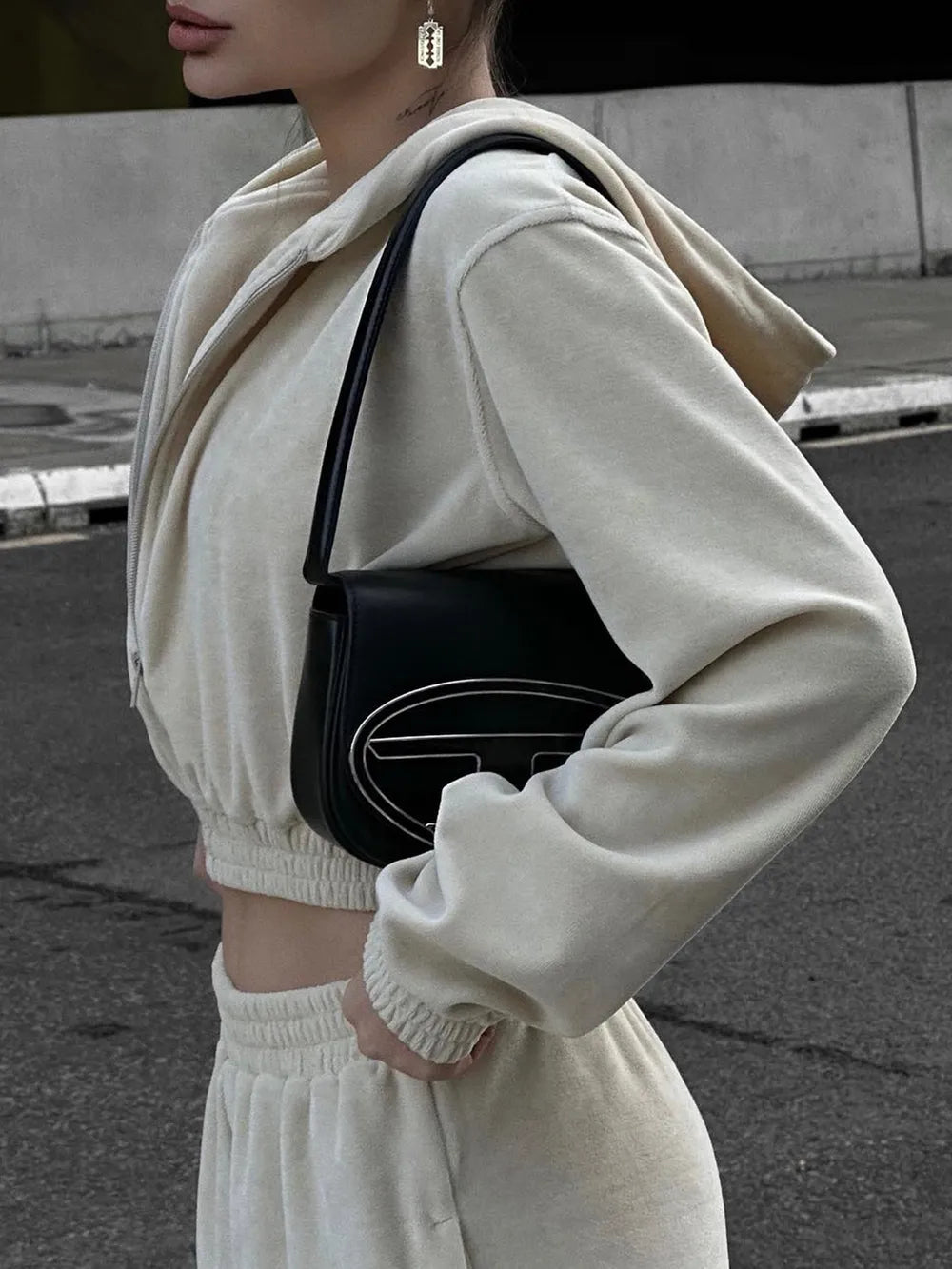 Zip Up Hoodie and Pocketed Pants Set - Bratty Luxe